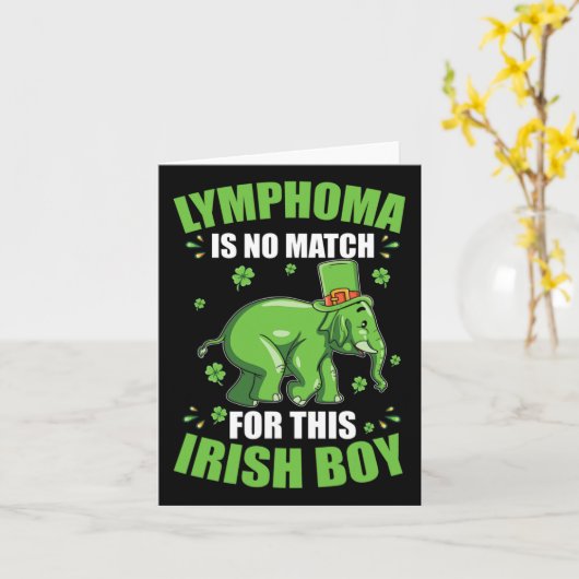 Lymfoom Bewustzijn bij bloedkanker St Patrick Day Kaart (Gele Bloem)