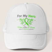 Lymfoom Cancer Tribal Ribbon Hero Trucker Pet (Voorkant)