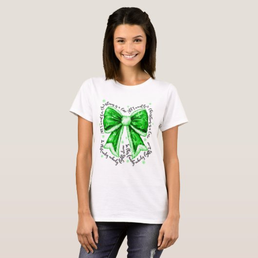 Lymfoom Cure Christmas Bow Shirt (Voorkant volledig)