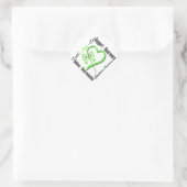Lymfoom Geloof Hoop Liefde Vlinder Ronde Sticker (Tas)
