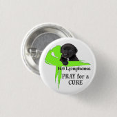 Lymfoom Groene Lint Puppy Hond Ontwerp Ronde Button 3,2 Cm (Voorkant /achterkant)
