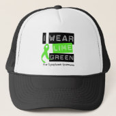 Lymfoom Ik Draag Lime Green Ribbon voor Bewustheid Trucker Pet (Voorkant)