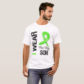 Lymfoom Ik Draag Lime Green Ribbon voor mijn zoon T-shirt (Voorkant volledig)