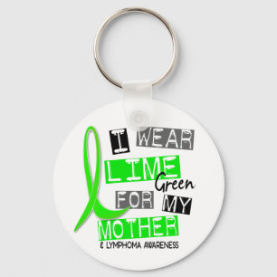 Lymfoom Ik Draag Lime Green voor mijn moeder 37 Sleutelhanger