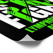 Lymfoom kanker bewustzijn als groene lint zijn Fi Poster (Hoek)