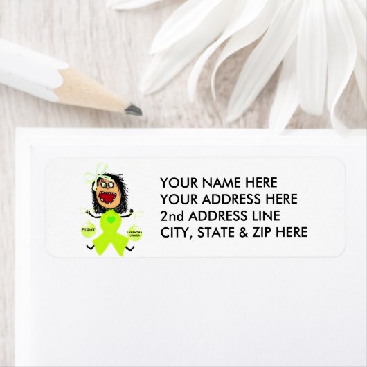 Lymfoom Kanker Lime Groen Lint Etiket (Insitu)