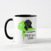 Lymfoom Kanker Steun Hond Groene Lint Mok (Links)