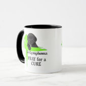 Lymfoom Kanker Steun Hond Groene Lint Mok (Voorkant links)