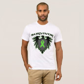 Lymfoom kanker Survivor Crest T-shirt (Voorkant volledig)