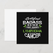 Lymfoom Kankerbewustzijn Overlevende Gecertificeer Kaart (Voorkant / Achterkant)