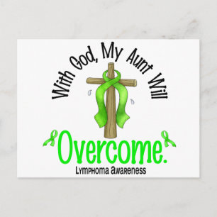 Lymfoom met God mijn tante zal overwinnen Briefkaart