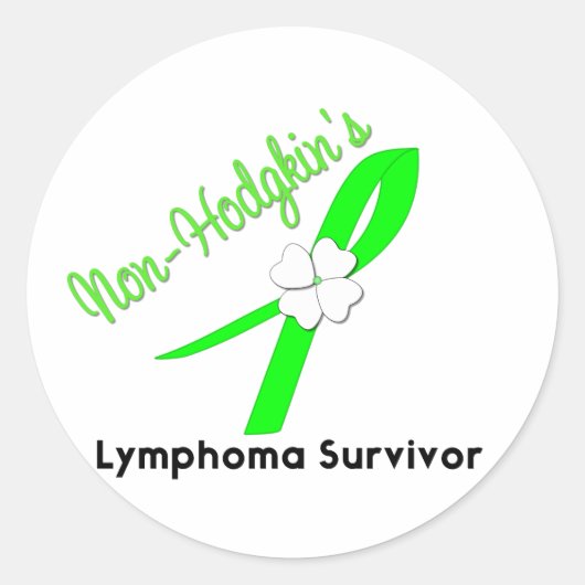 Lymfoom - Non-Hodgkins Survivor Ronde Sticker (Voorkant)