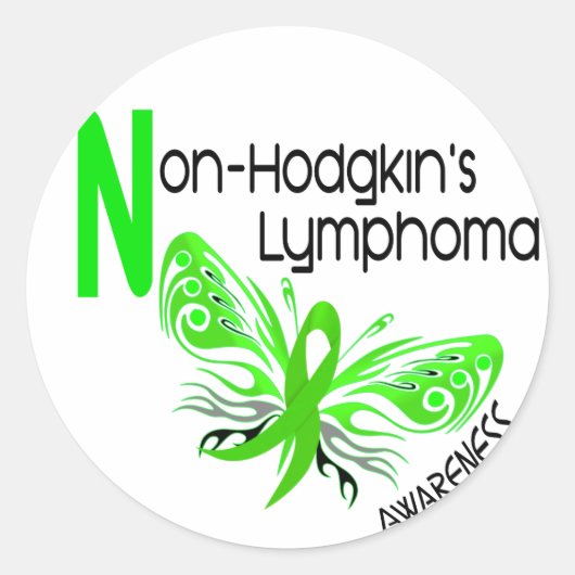 Lymfoom Non-Hodgkins VLINDER 3.1 Ronde Sticker (Voorkant)