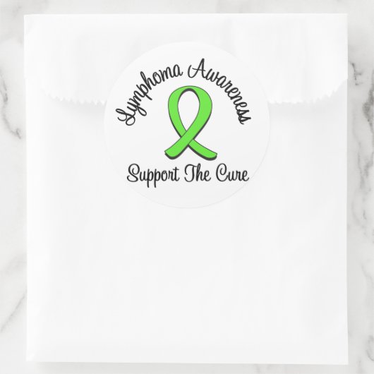 Lymfoom ondersteunende genezing ronde sticker (Tas)