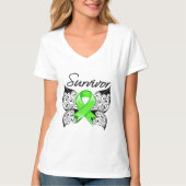 Lymfoom Survivor Butterfly T-shirt (Voorkant)