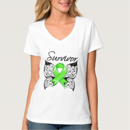 Lymfoom Survivor Butterfly T-shirt