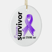 Lymfoom van Hodgkin Survivor 19 Keramisch Ornament (Rechts)