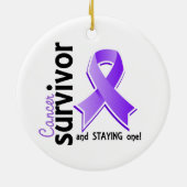 Lymfoom van Hodgkin Survivor 19 Keramisch Ornament (Achterkant)