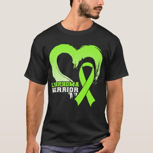 Lymfoom Warrior Awareness Heart T-shirt (Voorkant)