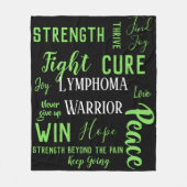 Lymfoom Warrior blanket Fleece Deken (Voorkant)