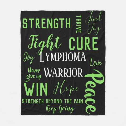Lymfoom Warrior blanket Fleece Deken (Voorkant)