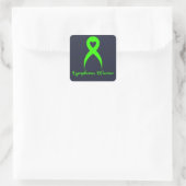 Lymfoom Warrior Hodgkins Lymphoma Bewustheid Vierkante Sticker (Tas)