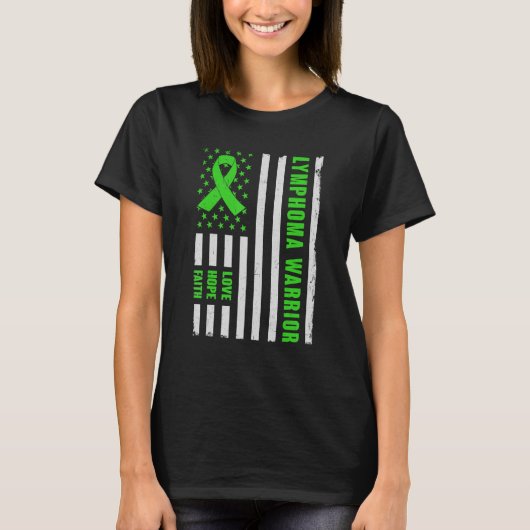 Lymfoom Warrior Lymphoma Bewustheid T-shirt (Voorkant)