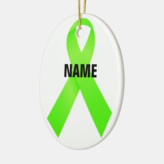 Lymfoomkanker memorial lint keramisch ornament (Links)