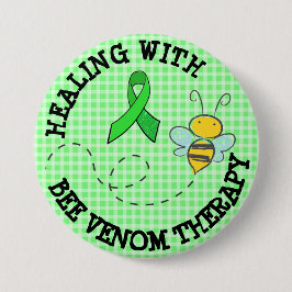 Lymies voor Therapie met Bijengif Knop Ronde Button 7,6 Cm