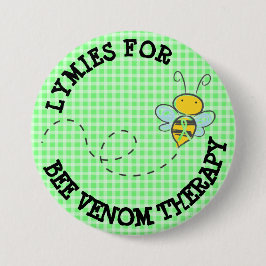 Lymies voor Therapie met Bijengif Knop Ronde Button 7,6 Cm