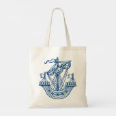 Lymphad (Heraldic Ship) - Indigostijlblauw Tote Bag (Achterkant)
