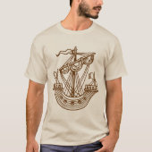 Lymphad (Heraldic Ship) - Walnut T-shirt (Voorkant)