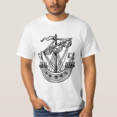 Lymphad (Heraldic Ship) - Zwarte T-shirt (Voorkant)