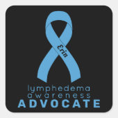 Lymphedema Advocate Black Square Sticker (Voorkant)