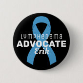 Lymphedema Advocate Ribbon Black Button (Voorkant)
