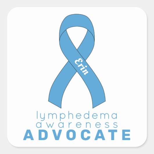 Lymphedema Advocate White Square Sticker (Voorkant)