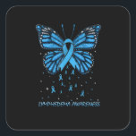 Lymphedema Awareness Butterfly Vierkante Sticker<br><div class="desc">Lymphedema Awareness Butterfly</div>