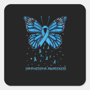 Lymphedema Awareness Butterfly Vierkante Sticker