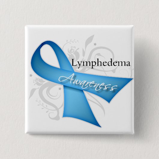 Lymphedema Bewustheid Vierkante Button 5,1 Cm (Voorkant)