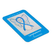 Lymphedema Bewustmaking Ribbon Angel Custom Magnet Magneet (Rechterzijde)