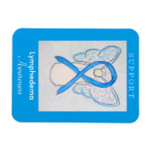 Lymphedema Bewustmaking Ribbon Angel Custom Magnet Magneet (Horizontaal)