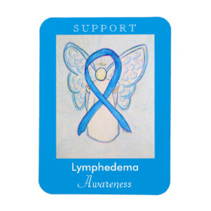 Lymphedema Bewustmaking Ribbon Angel Custom Magnet Magneet