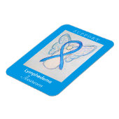 Lymphedema Bewustmaking Ribbon Angel Custom Magnet Magneet (Linkerzijde)