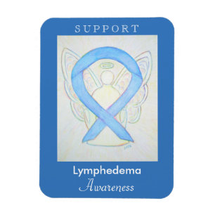 Lymphedema Bewustmaking Ribbon Angel Custom Magnet Magneet