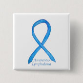 Lymphedema Bewustmakingskunst Aangepast lint Vierkante Button 5,1 Cm (Voorkant)