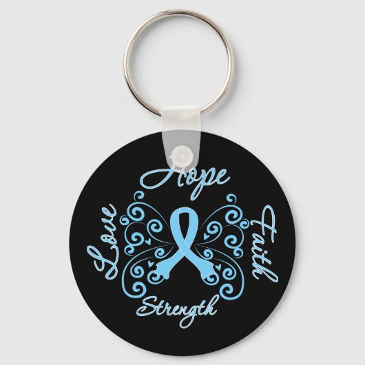 Lymphedema Hope Motto Butterfly Sleutelhanger (Voorkant)