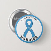 Lymphedema Warrior Ribbon White Button (Voorkant /achterkant)