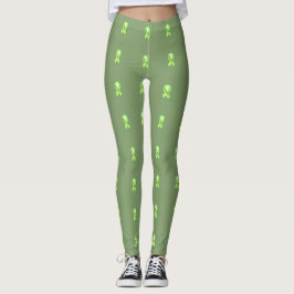 Lymphoma Awareness - Green Ribbon Tribute Leggings