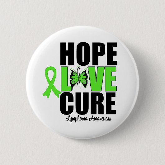 Lymphoma Awareness Hope Love Cure Ronde Button 5,7 Cm (Voorkant)
