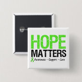 Lymphoma Awareness Hope speelt Vierkante Button 5,1 Cm (Voorkant /achterkant)
